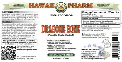 Photo of the Hawaii Pharm Dragone Bone Non-Alcohol label