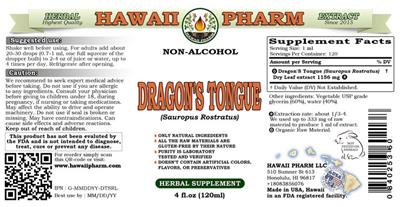 Photo of the Hawaii Pharm Dragon's Tongue Non-Alcohol label