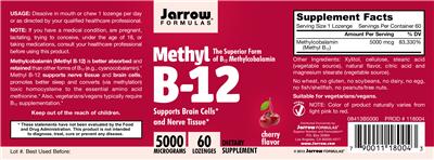 Methyl B-12 Cherry Flavor 5000 mcg