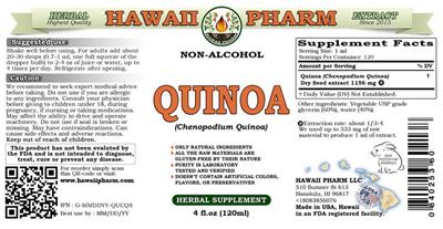 Photo of the Hawaii Pharm Quinoa Non-Alcohol label