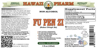 Photo of the Hawaii Pharm Fu Pen Zi Non-Alcohol label