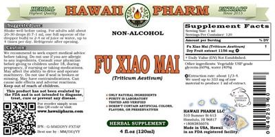 Photo of the Hawaii Pharm Fu Xiao Mai Non-Alcohol label
