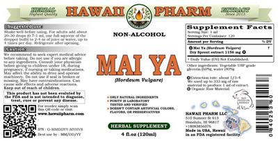 Photo of the Hawaii Pharm Mai Ya Non-Alcohol label