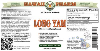 Photo of the Hawaii Pharm Long Yam Non-Alcohol label