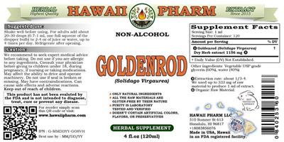 Photo of the Hawaii Pharm Goldenrod Non-Alcohol label