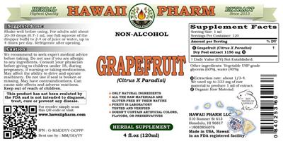 Photo of the Hawaii Pharm Grapefruit Non-Alcohol label