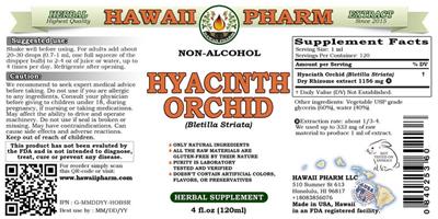 Photo of the Hawaii Pharm Hyacinth Orchid Non-Alcohol label