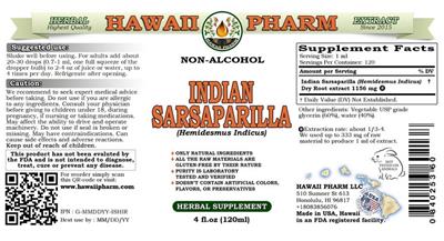Indian Sarsaparilla Non-Alcohol