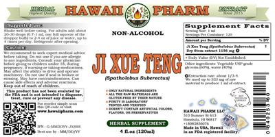Photo of the Hawaii Pharm Ji Xue Teng Non-Alcohol label