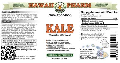 Photo of the Hawaii Pharm Kale Non-Alcohol label
