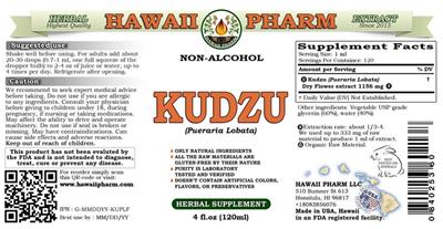 Photo of the Hawaii Pharm Kudzu Non-Alcohol label