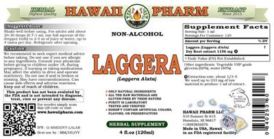 Photo of the Hawaii Pharm Laggera Non-Alcohol label