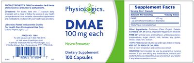 Photo of the PhysioLogics DMAE label