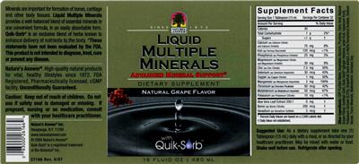 Liquid Multiple Minerals Natural Grape Flavor