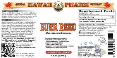 Photo of the Hawaii Pharm Burr Reed label