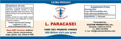 Label of L. Paracasei