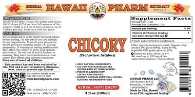 Photo of the Hawaii Pharm Chicory label