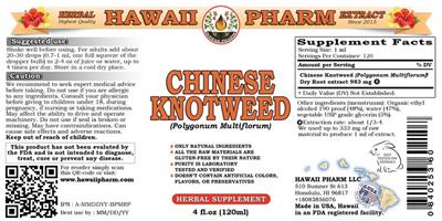 Photo of the Hawaii Pharm Chinese Knotweed label