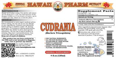 Photo of the Hawaii Pharm Cudrania label
