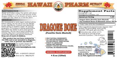 Photo of the Hawaii Pharm Dragone Bone label
