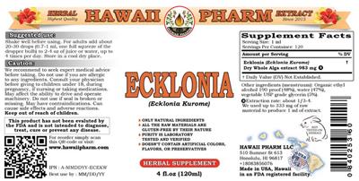 Photo of the Hawaii Pharm Ecklonia label