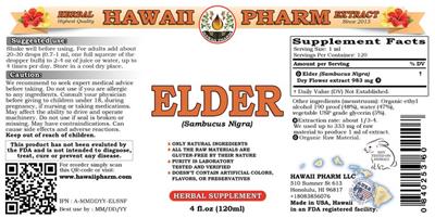 Photo of the Hawaii Pharm Elder label