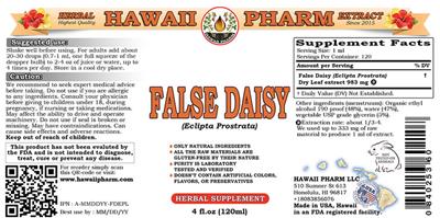 Photo of the Hawaii Pharm False Daisy label