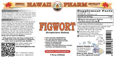 Photo of the Hawaii Pharm Figwort label