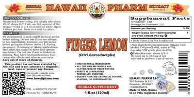 Photo of the Hawaii Pharm Finger Lemon label