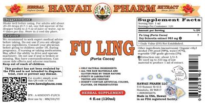 Photo of the Hawaii Pharm Fu Ling label