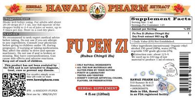 Photo of the Hawaii Pharm Fu Pen Zi label