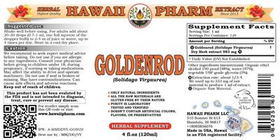 Photo of the Hawaii Pharm Goldenrod label