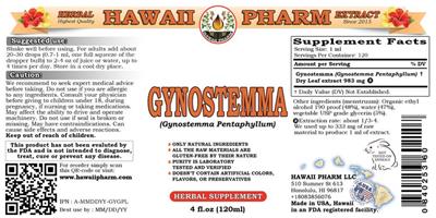 Photo of the Hawaii Pharm Gynostemma label