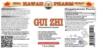 Photo of the Hawaii Pharm Gui Zhi label