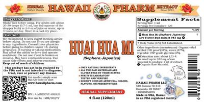 Photo of the Hawaii Pharm Huai Hua Mi label