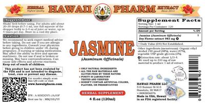 Photo of the Hawaii Pharm Jasmine label