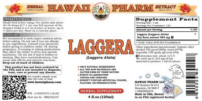 Photo of the Hawaii Pharm Laggera label