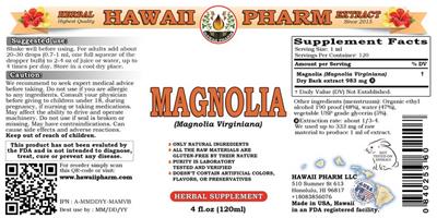 Photo of the Hawaii Pharm Magnolia label