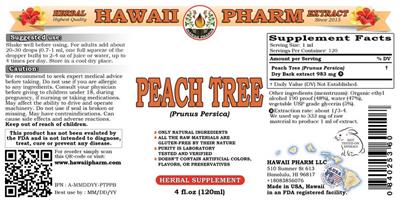 Photo of the Hawaii Pharm Peach Tree label