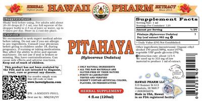 Photo of the Hawaii Pharm Pitahaya label