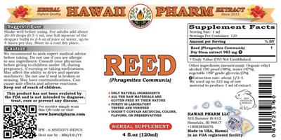 Photo of the Hawaii Pharm Reed label