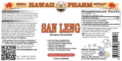 Photo of the Hawaii Pharm San Leng label