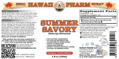 Photo of the Hawaii Pharm Summer Savory label