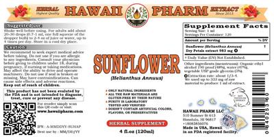 Photo of the Hawaii Pharm Sunflower label