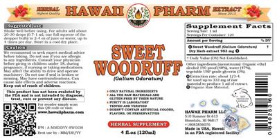 Photo of the Hawaii Pharm Sweet Woodruff label