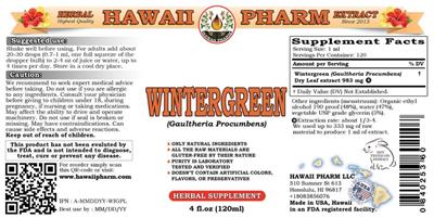 Photo of the Hawaii Pharm Wintergreen label