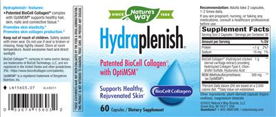 Photo of the Nature's Way Hydraplenish label