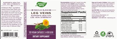 Photo of the Nature's Way Leg Veins label