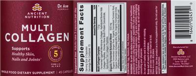 Photo of the Ancient Nutrition Multi Collagen label