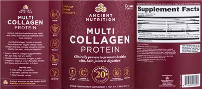 Photo of the Ancient Nutrition Multi Collagen Protein label